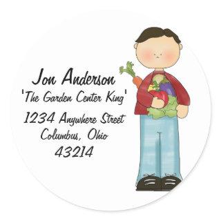 Gardener Man Return Address Labels