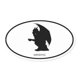 Gargoyle Oval Sticker