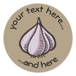 Garlic Bulb Classic Round Sticker