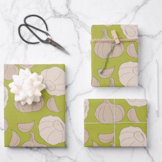 Garlic Pattern - Garlic Cloves & Bulb  Sheets