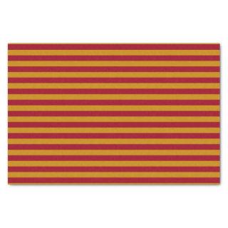 Garnet and Gold Stripes Tissue Paper