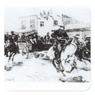 Garret brings in Billy the Kid, 1880 Square Sticker