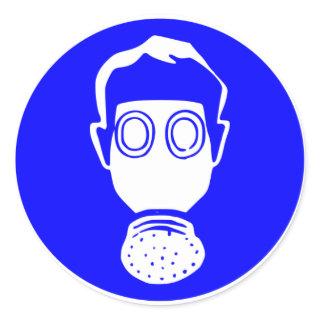Gas Mask Classic Round Sticker