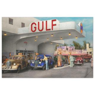 Gas Station - The great american road trip 1939 Tissue Paper