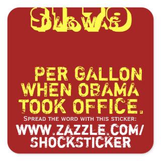 Gas was $1.79 per Gallon When Obama Took Office Square Sticker