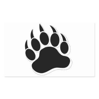 Gay Bear claw B&W 3D effect Rectangular Sticker