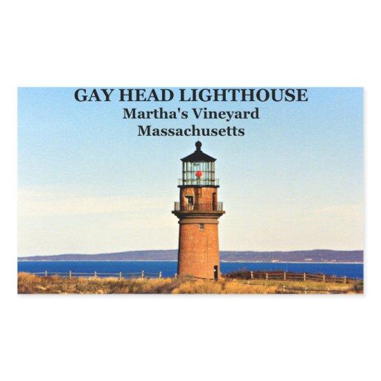Gay Head Lighthouse, Martha's Vineyard MA Rectangular Sticker