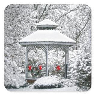 Gazebo in the Snow Sticker