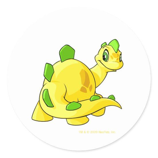 Gazing yellow Chomby Classic Round Sticker