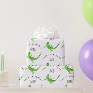 Gecko Lizard Reptile Birthday Custom Name