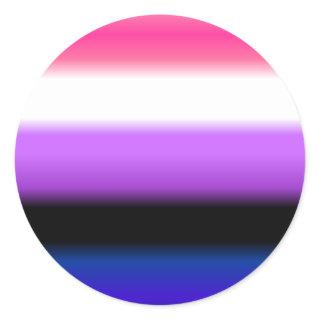 Geebot's Genderfluid Gradient Pride Flag Shape Classic Round Sticker