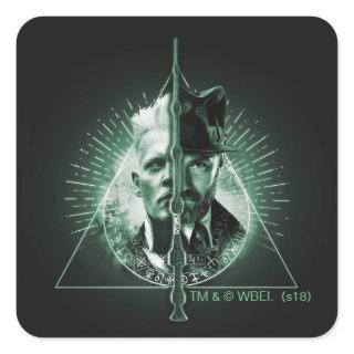 GELLERT GRINDELWALD™ Versus Dumbledore Square Sticker