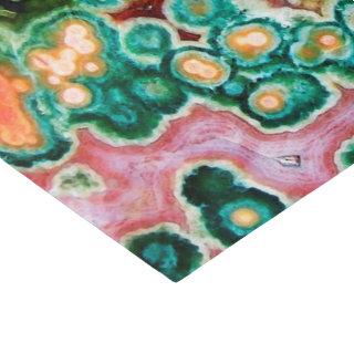 Gem Stone Pattern, Ocean Jasper, Green and Multi Tissue Paper
