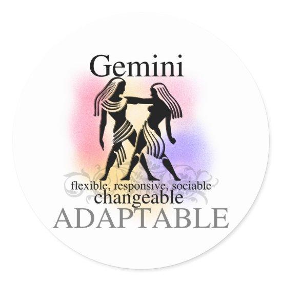 Gemini About You Classic Round Sticker