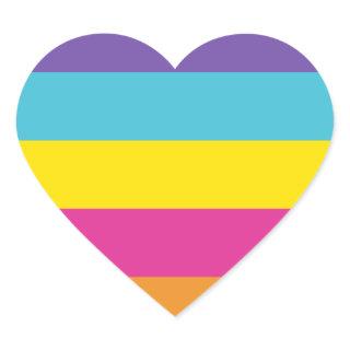 Gender Nonbinary Pride Flag Heart Sticker
