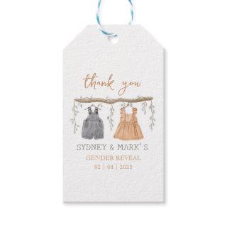 Gender reveal Party, He or She, Thank you Classic  Gift Tags