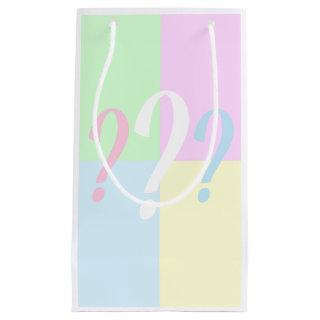 Gender reveal question mark small gift bag
