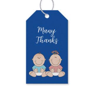 Gender Reveal Shower Thank You Chalkboard Gift Tags