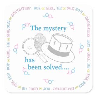 Gender Reveal Square Sticker