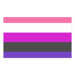 Genderfluid Pride Flag Rectangular Sticker