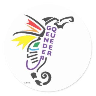 Genderqueer Symbol Sticker (Small 1 1/2 inch)