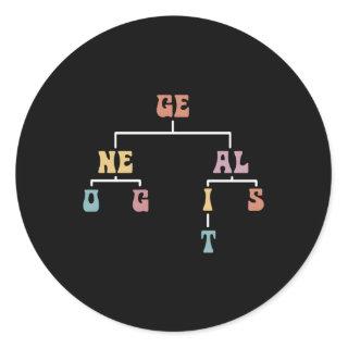Genealogist Family Historian Genealogy Classic Round Sticker