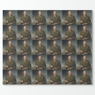 General Dwight Eisenhower 5 Star Painted Portrait