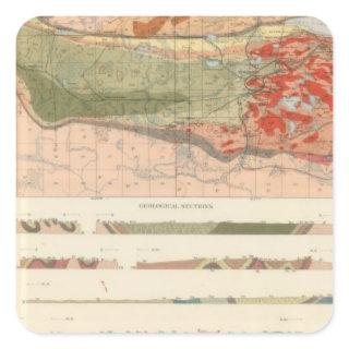 General Geological Map of the Marquette District Square Sticker