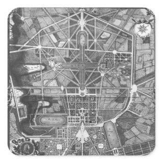 General plan of the town and Chateau of Square Sticker