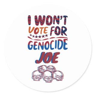 GENOCIDE JOE CLASSIC ROUND STICKER