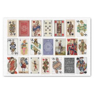Genuine (not AI) Vintage Playing Card Fussy Cuts Tissue Paper