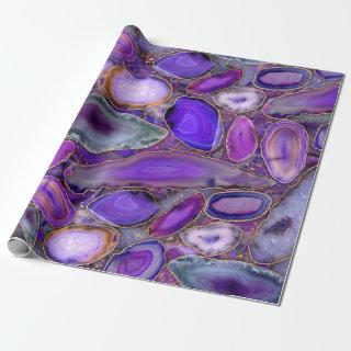 Geodes crystal pattern - Purple and Violet