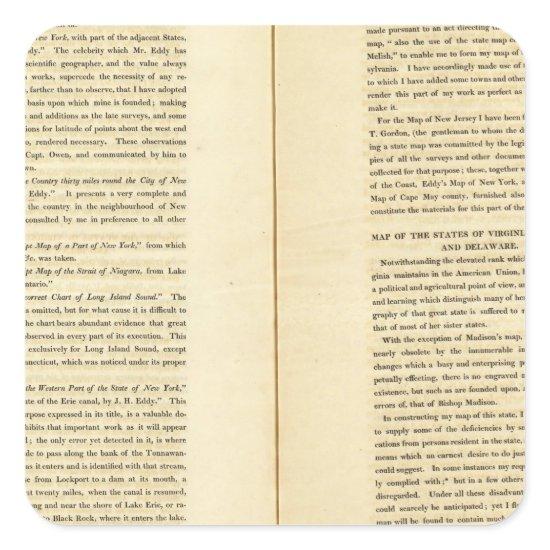 Geographical Memoir 2 Square Sticker
