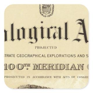 Geological Atlas Title Page Square Sticker