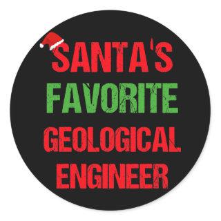 Geological Engineer Funny Pajama Christmas Gift  Classic Round Sticker
