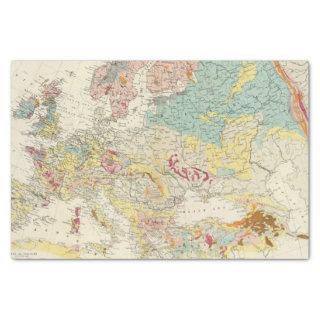 Geological map Europe Tissue Paper