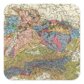 Geological map of Germany Square Sticker