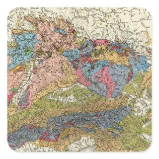 Geological map of Germany Square Sticker