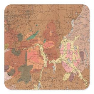 Geological Map of New Hampshire Square Sticker