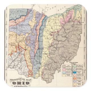 Geological map of Ohio Square Sticker