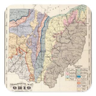 Geological map of Ohio Square Sticker