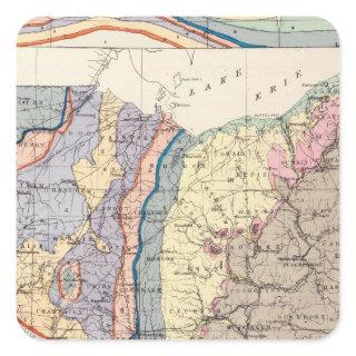 Geological map of Ohio Square Sticker