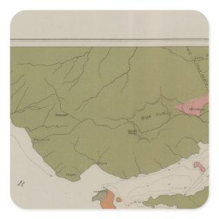 Geological Map of the Clear Lake District Square Sticker