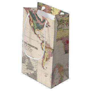 Geological structure of globe small gift bag