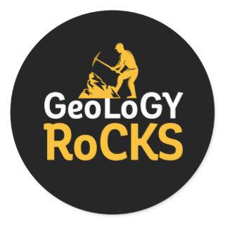 Geology Rocks Funny Geological Science Puns Classic Round Sticker