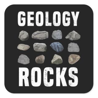 Geology Rocks Mineral Gift for Geologist Square Sticker