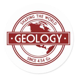 Geology- Shaping the World Logo (North America) Classic Round Sticker