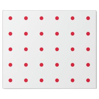 Geometic Red Polka Dots Patterns Custom White