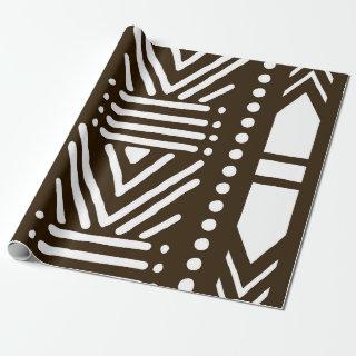Geometric African Mud Cloth Tribal Giftwrap