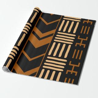 Geometric African Mud Cloth Tribal Giftwrap
